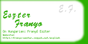 eszter franyo business card