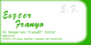 eszter franyo business card